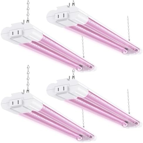Sunco 4 Pack 2FT LED Grow Light, Full Spectrum, 20W by Unknown