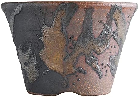 Wazakura Banko Series Small Handmade Rounded Ceramic Bonsai Pot - Image 2
