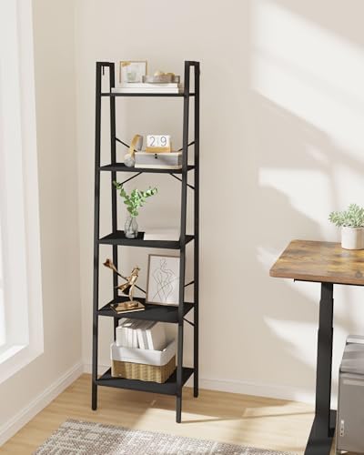 Hzuaneri Ladder Shelf, Bookshelf, Freestanding Corner Storage Shelf - Image 6