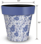 Briarwood Lane Everyday Planter 11.75 x 11 x 11 Blue and White Floral - Image 2