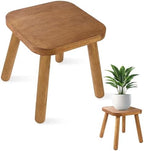 Solid Wooden Stool 11.7''H Wooden Plants Stand Wooden Decorative Stool Small Wood Stand for Bathroom Bedroom Livingroom Kitchen Bathroom by Unknown
