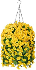 Ammyoo Artificial Faux Hanging Flowers Basket for Fall Outdoor Decor by Ammyoo