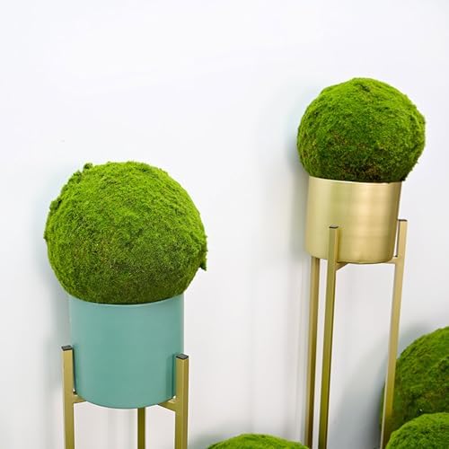 Artificial Plant Topiary Ball Tree Dia 12in, Faux Moss Balls Decorative, Round Faux Moss Balls Outdoor, Green Grass Decorative Balls, for Indoor/Outdoor Wedding Party Decor - Image 6