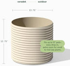 Veradek Mod Series Short Planter - Round Outdoor Planter - Image 2