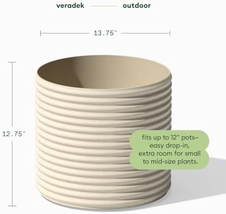 Veradek Mod Series Short Planter - Round Outdoor Planter - Image 2