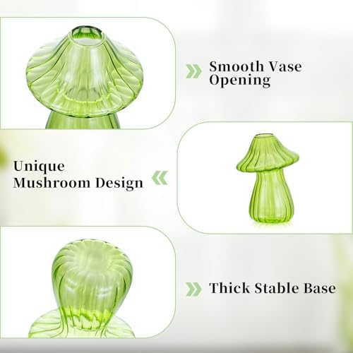 Glasseam Mushroom Plant Propagation Station, Set of 5 Glass Terrarium Jars - Image 5