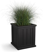 Mayne Cape Cod 16in Self-Watering Square Planter, Black by Mayne
