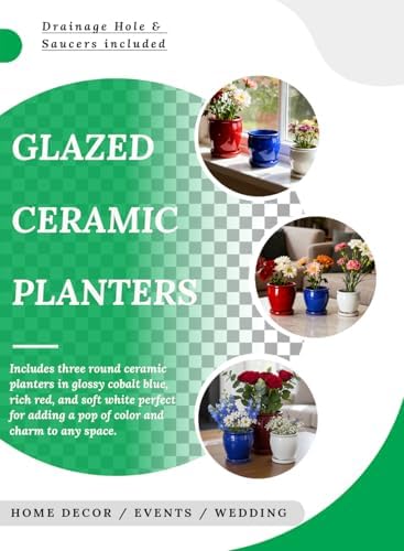 Serene Spaces Living Sora Red Ceramic Planter, Indoor Plant Pot with Built-in Saucer, Glaze Flower Pot for Houseplants, Herbs, Succulents, Home or Office Décor, 7" Diameter & 7" Tall, Pack of 6 - Image 6
