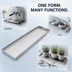 204 Stainless Steel Drip Tray for Plants, Long Narrow Metal Catch Pan - Image 6