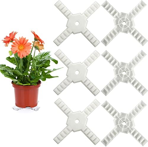 Panelee 6 Pcs Plant Pot Stand Riser 12 inch Plastic Under Plant Stand Adjustable Cuttable Prevent Water Damage for Outdoor Indoor Pot Holder Garden Patio(White) by Panelee