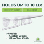 Window Garden Double Veg Ledge - Window Shelf for Plants, Clear Acrylic Shelves - Suction Cup Indoor Plant Holder - Glass Window Sill Extender for Microgreens Kit, Seed Starter Pots, Planters (2 Pack) - Image 3
