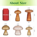 Hewory Plant Propagation Station: 10PCS Amber Mushroom Vase for Flower - Image 5
