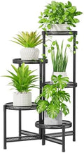 iDavosic.ly 5 Tier Large Plant Stand Indoor Outdoor, 10 In Tray, Iron Black by iDavosicly