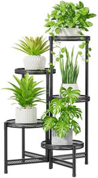 iDavosic.ly 5 Tier Large Plant Stand Indoor Outdoor, 10 In Tray, Iron Black by iDavosicly