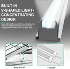 JESLED 4FT Grow Lights, 5000K Full Spectrum Sunlight White, V-Shaped Beam - Image 4