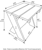 Furinno TIOMAN Compact Patio Table with X-Leg, Easy Assembly, Pine Wood - Image 3