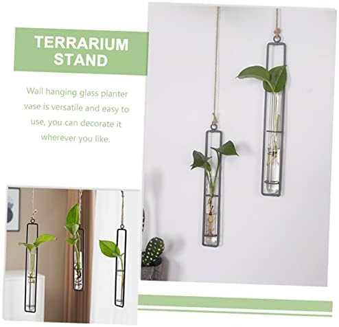 POPETPOP 3pcs Glass Propagation Tubes Wall Hanging Decor - Image 6
