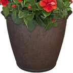 Sunnydaze Anjelica 24'' Large Plastic Planter Pot for Plants, Rust by SunnydazeDecor