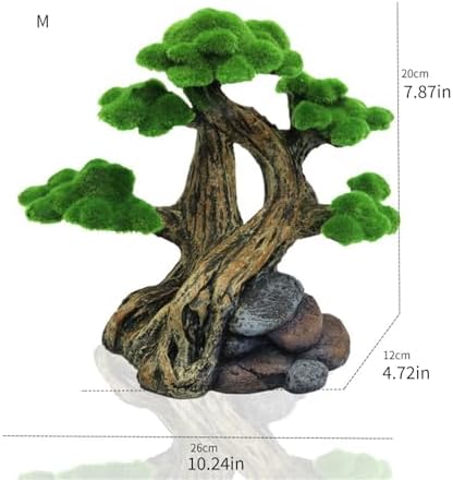 Resin Moss Tree Sculpture Decorative Tree Plant for Fishtanks Beautiful Natural Lookings Underwater Scene Ornament Fishtanks Landscape Accessories - Image 2