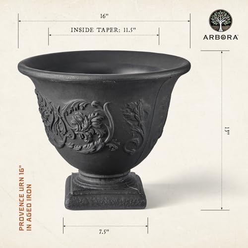 ARBORA 16" Provence Urn Planter - Lightweight Polyresin Decorative Pot - Image 2