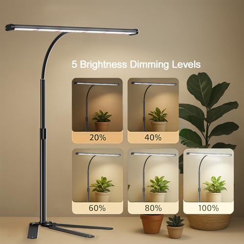 GYTF Super-Bright Plant Grow Light, 6000K 108LEDs Full Spectrum Plant Lamp with Timer 4/8/12Hrs & Height Extendable for Home Office Desktop Indoor Plants, 12V 3A High Power Output for Faster Growth - Image 4