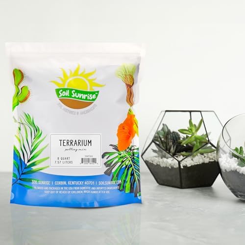 Soil Sunrise Terrarium Potting Soil Mix (8 Quarts) w/Blended Filtering Charcoal Custom Made for Terrariums - Image 2