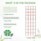 DoCred 59" H Cucumber Trellis, 2 Pack Foldable A Frame Garden Trellis - Image 6