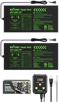 BN-LINK Seedling Heat Mat with Thermostat Controller Combo Set, 10" x 20.75" Plant Heating Mat for Seed Starting with Temperature Control for Indoor Growing, Plants Germination by BN-LINK
