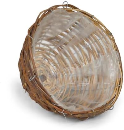 Rattan Hanging Basket Gardening Planter, Handmade Woven Willow Flower Pot with Chain, Natural Seagrass Wall Hanging Basket for Indoor Outdoor Balcony Garden Porch Decor, Stylish Group Planting，Large - Image 6