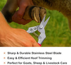 Goat Hoof Trimmers and Farrier Shears – Versatile Hoof, Wire, and Pipe Cutting Tool for Livestock – Silver (Silver-Red 2pack) - Image 5