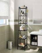 Hzuaneri Ladder Shelf, Bookshelf, Freestanding Corner Storage Shelf - Image 4