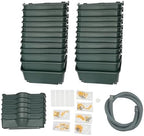 24 Pack Hanging Vertical Wall Planter,12.99inch Wall Mounted Planter for Patio Outdoor Decor,Home Army Green Plastic Pot Balcony Plant Vegetable Fruit Herb Hanging Pocket Holder Flowerpot (Army Green) - Image 6