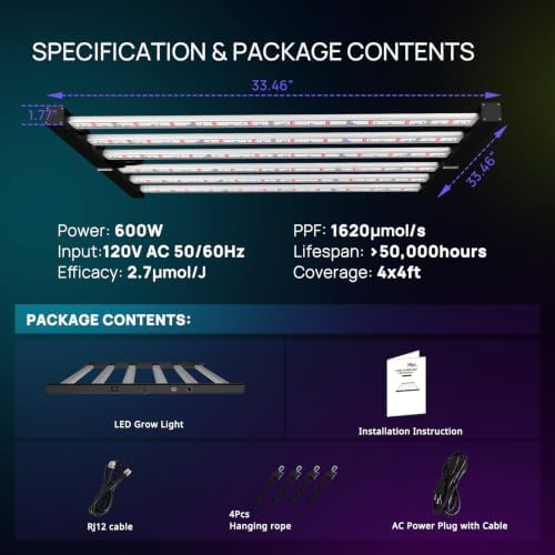 MEDIC GROW 600 W LED Grow Light for Indoor Plants - Image 7