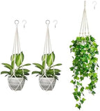 Dahey Macrame Plant Hanger and Fake Hanging Plants for Wall Ceiling Bedroom Bathroom Indoor Boho Home Decor by Dahey