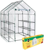 Miracle-Gro Walk-in Greenhouse, Removable Shelves, Clear, 4'8" Square by Unknown