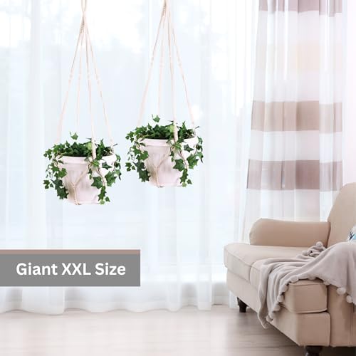 2 Pack Giant XXL Macrame Planter Hanger Large for 15 inch Pot - Image 7