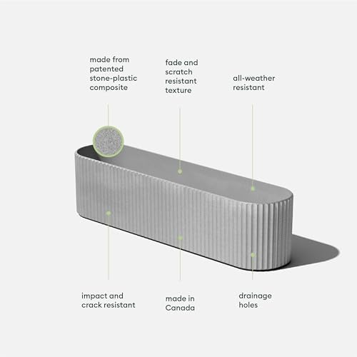 Veradek Demi Series Window Box Planter - Round Outdoor Planter - Image 3