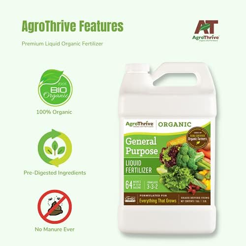 AgroThrive All Purpose Organic Liquid Fertilizer - 3-3-2 NPK (ATGP1320) (2.5 Gal) for Lawns, Vegetables, Greenhouses, Herbs and Everything Else that Grows - Image 3