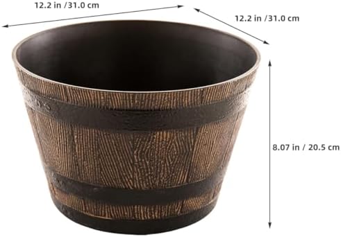 Levemolo Household Resin Flowerpot for Bonsai Imitation Textured Planter Pot Drainage for Indoor and Outdoor Plants Decorative Container for Home Gardening - Image 3