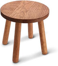 Solid Wooden Stool,Plant Stand,Step Stool,Light Walnut,11.8" H by zaowofires