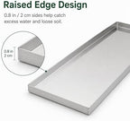 Stainless Steel Plant Tray with a 0.8-Inch Raised Edge - Image 6