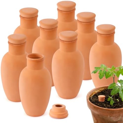 Ollas 8pcs 3.1 * 6inch Watring Can Pot Terracotta Self Watering Planter Insert Vacation Plant Care Olla Watering Terra Cotta Clay Irrigation Globes by LovelyRan