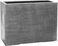 Pottery Pots Large Indoor & Outdoor Planter Pot Grey Rectangular – Size in Inches 28H X 15W X 38L - Flower Planters by Pottery+Pots