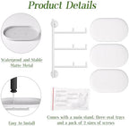 YQSLYSF Window Rotating Plant Stand Shelf Indoor White Metal Floating Shelves 3-Tier Wall Mount Plant hanger Holders for Wall Planter Modern Home Decor window sill gifts - Image 4