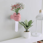 Pink Wall Sculpture,Wall Art Bedoroom,Hand Vase,Funky Flower Vase Decorations,Unique Wall Statue,Home Decor Art - Image 6