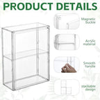 2 Pack Mini Plant Greenhouse, Transparent Stackable Greenhouse, Magnetic Door, Adjustable Partition, Large Opening Design, for Window Sill Desktop Seed Starting, Succulent Growing - Image 4