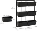 Outsunny 3-Tier Wall Planter w/ 6 Pots, Outdoor Hanging Planter, Black - Image 7