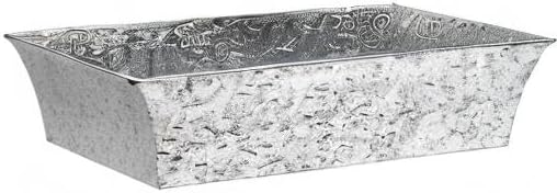Achla Designs Embossed Galvanized Flower Window Box Planter, 24-in - Image 2