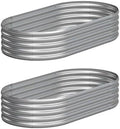 2PCS 4x2x1FT Galvanized Metal Raised Garden Bed,Outdoor Planter Box for Vegetables by Yortrek