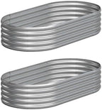 2PCS 4x2x1FT Galvanized Metal Raised Garden Bed,Outdoor Planter Box for Vegetables by Yortrek